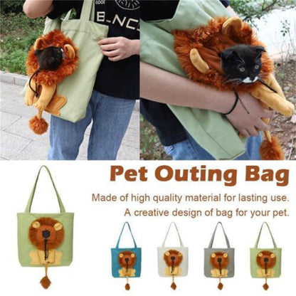 Lion Design Portable Breathable Lion Cat Dog Carrier Bags Outgoing Travel Pets Handbag With Safety Zippers