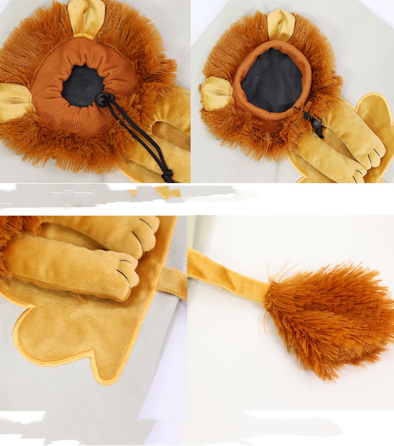 Lion Design Portable Breathable Lion Cat Dog Carrier Bags Outgoing Travel Pets Handbag With Safety Zippers