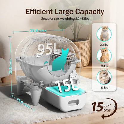 95L Automatic Smart Cat Litter Box