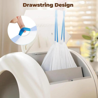 60 Pack Durable Drawstring Litter Box Liners