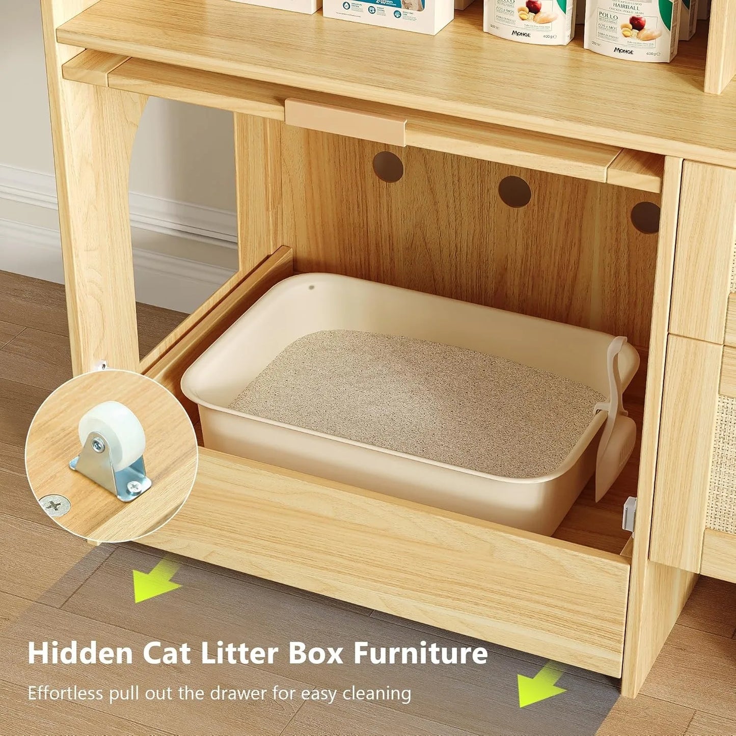 42''  Litter box Cabinet with Storage