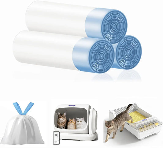 60 Pack Durable Drawstring Litter Box Liners