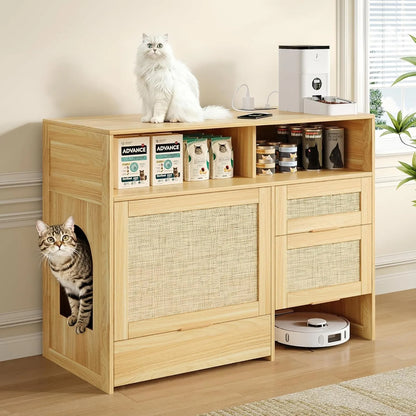 42''  Litter box Cabinet with Storage