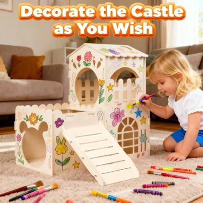 Small Animal Wooden Castle with Climbing