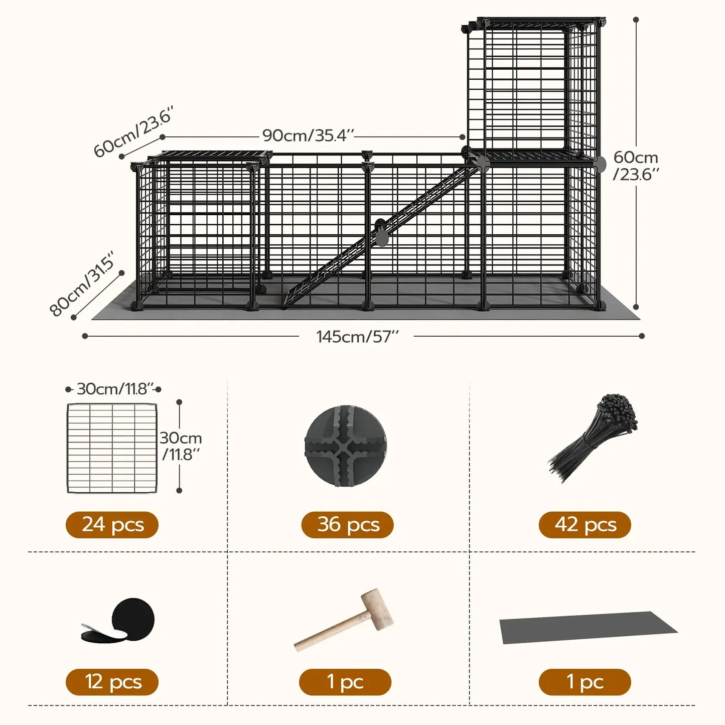 24 Panels Small Animal Playpen