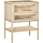 3-Tier Wooden Small Animals Hutch with Openable Top Front Door Storage Shelf Natural Wood