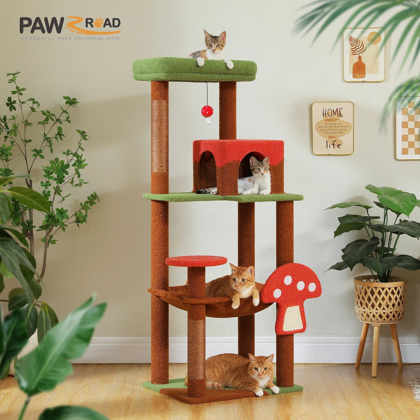 Multi-Level Cat Tree with Scratching Posts
