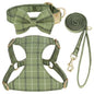 Extra Small Dog Harness Collar and Leash Set with Bowtie