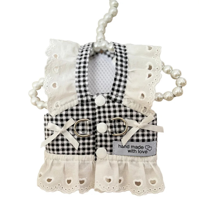 Lace Pet Apparel Harness Dresses For Little Small Dogs