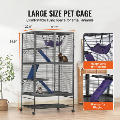 64.6" 4-Tier Small Animal Cage