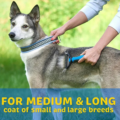 Deshedding Two Sided Hair Removal Brush for Dogs Cats