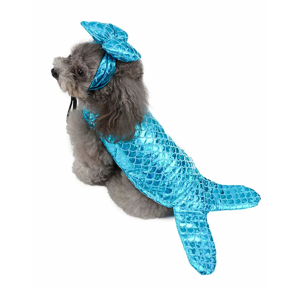 Mermaid Dog Costume S/M/L/XL Funny ,Cute Cosplay Party Dog Photo Shoots