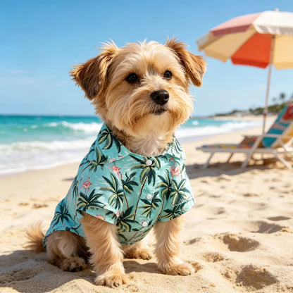 1pc Pet Hawaiian Short Sleeve Shirt