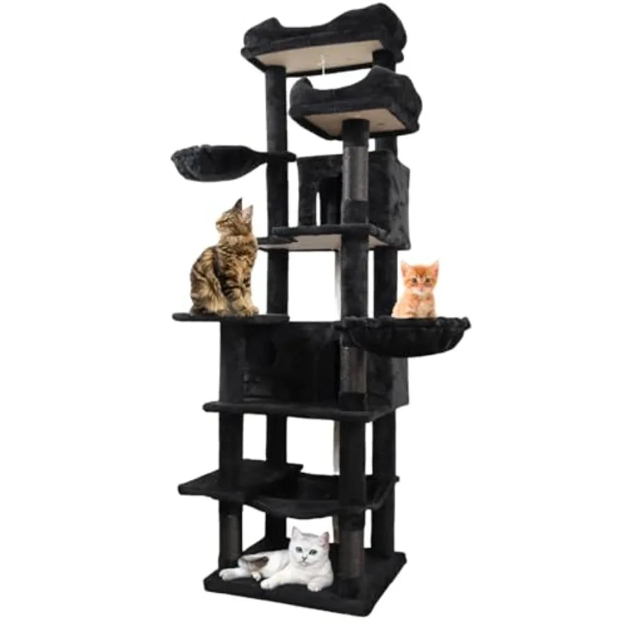 Tall Cat Tower with Scratching Post Condo