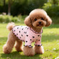 Pet T-shirt With Stretch Ribbed Heart Pattern