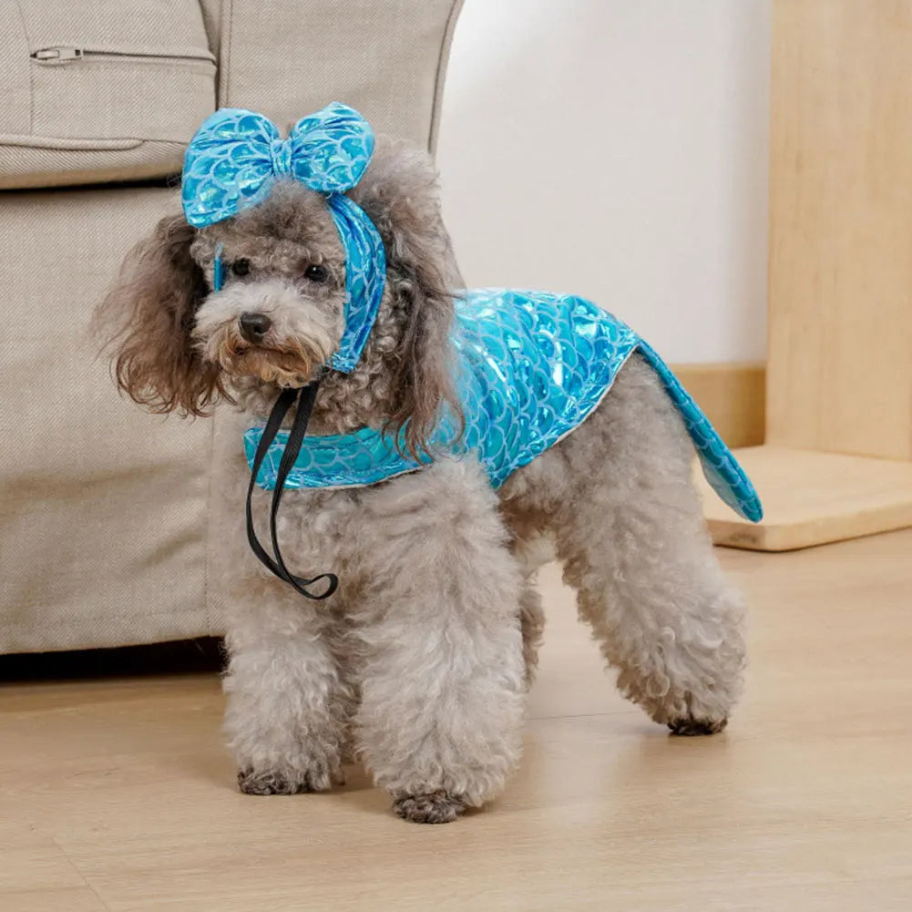 Mermaid Dog Costume S/M/L/XL Funny ,Cute Cosplay Party Dog Photo Shoots