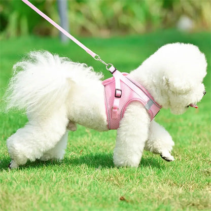 1 Set Comfortable Mesh Breathable Adjustable Reflective Dog Vest Chest Back Strap