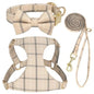 Extra Small Dog Harness Collar and Leash Set with Bowtie