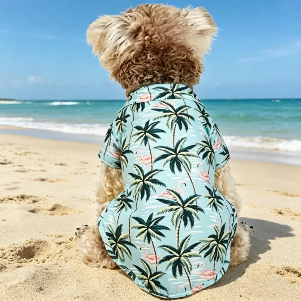 1pc Pet Hawaiian Short Sleeve Shirt