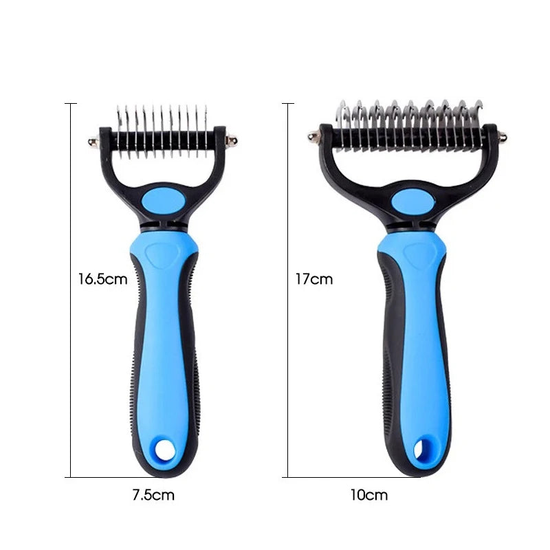 Deshedding Two Sided Hair Removal Brush for Dogs Cats