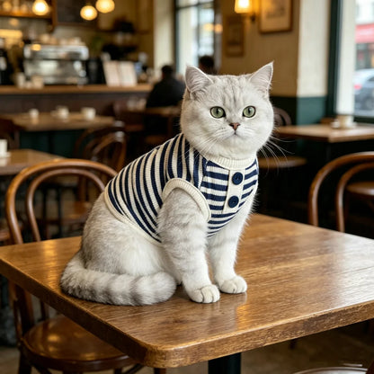 1pc  Simple striped knitted vest