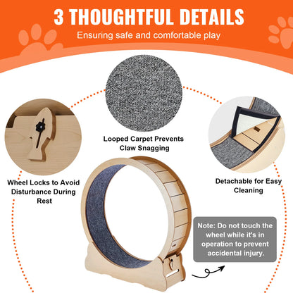 Wooden Cat Exercise Wheel