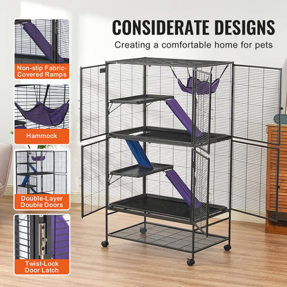 64.6" 4-Tier Small Animal Cage