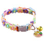Fashion Rainbow Flower Collar With Bell