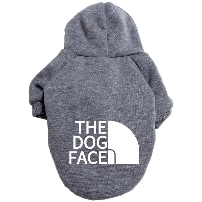 Pet Hoodie "The Dog Face" Text Pattern