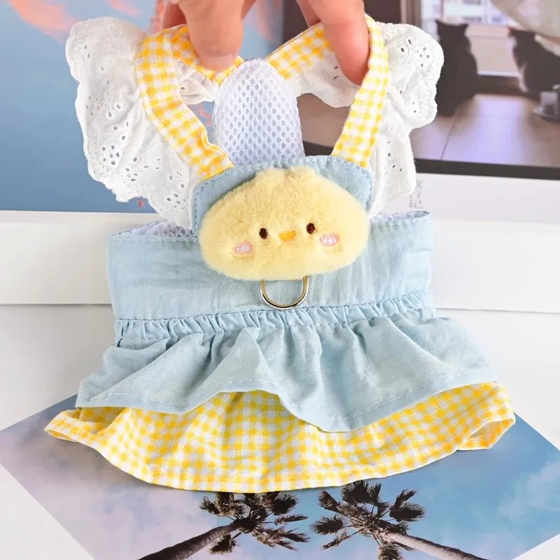 Lace Pet Apparel Harness Dresses For Little Small Dogs