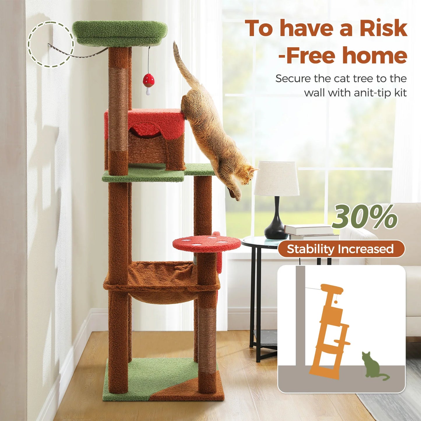 Multi-Level Cat Tree with Scratching Posts