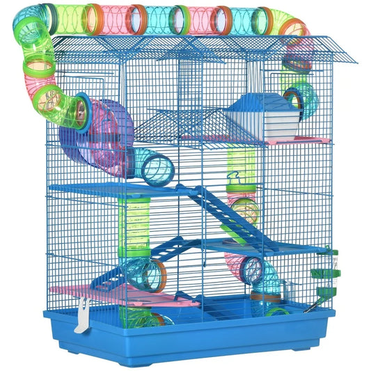 18.5" 5-Tier Hamster Cage with Tubes