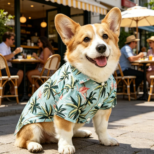 1pc Pet Hawaiian Short Sleeve Shirt