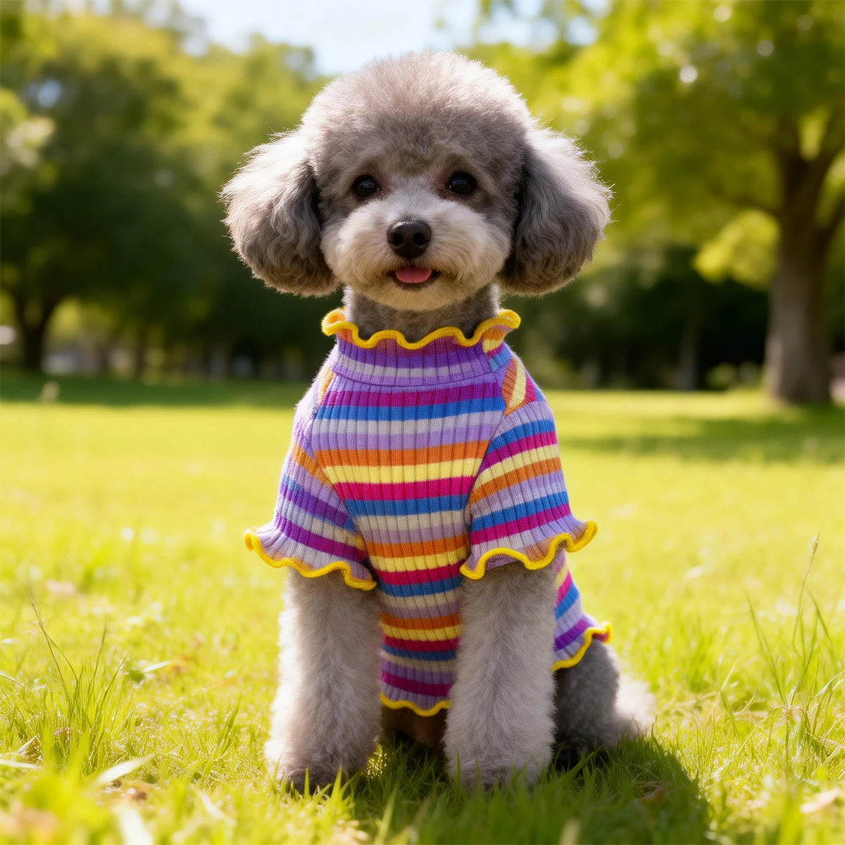 Wide Elastic Stripes Pet Dog Clothes