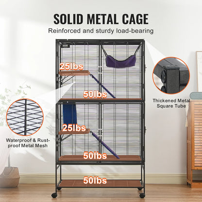 64.6" 4-Tier Small Animal Cage