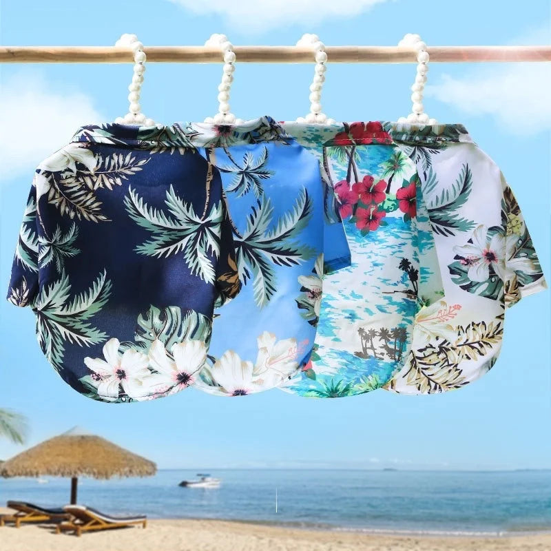 Hawaiian Shirt Pet Dog Summer Sand Beach Fun