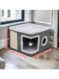 Cat House:  Play Cube, Toy Tunnel, Scratching Board,  Non-Slip Base