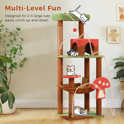 Multi-Level Cat Tree with Scratching Posts