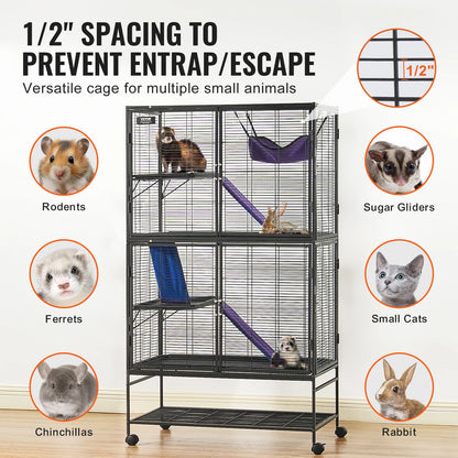 64.6" 4-Tier Small Animal Cage