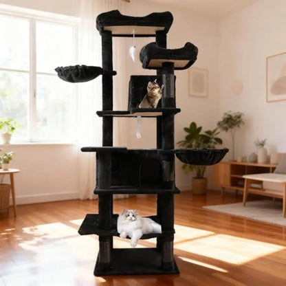 Tall Cat Tower with Scratching Post Condo