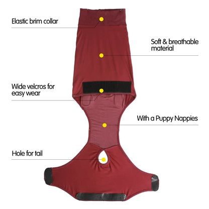 Prevent Licking Biting Recovery Suit for Dogs Cats
