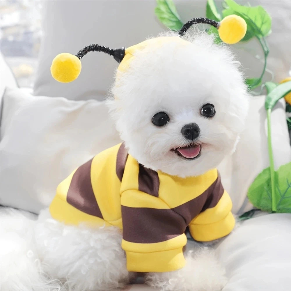 Cute Bee Costume Dog Cat Hoodie