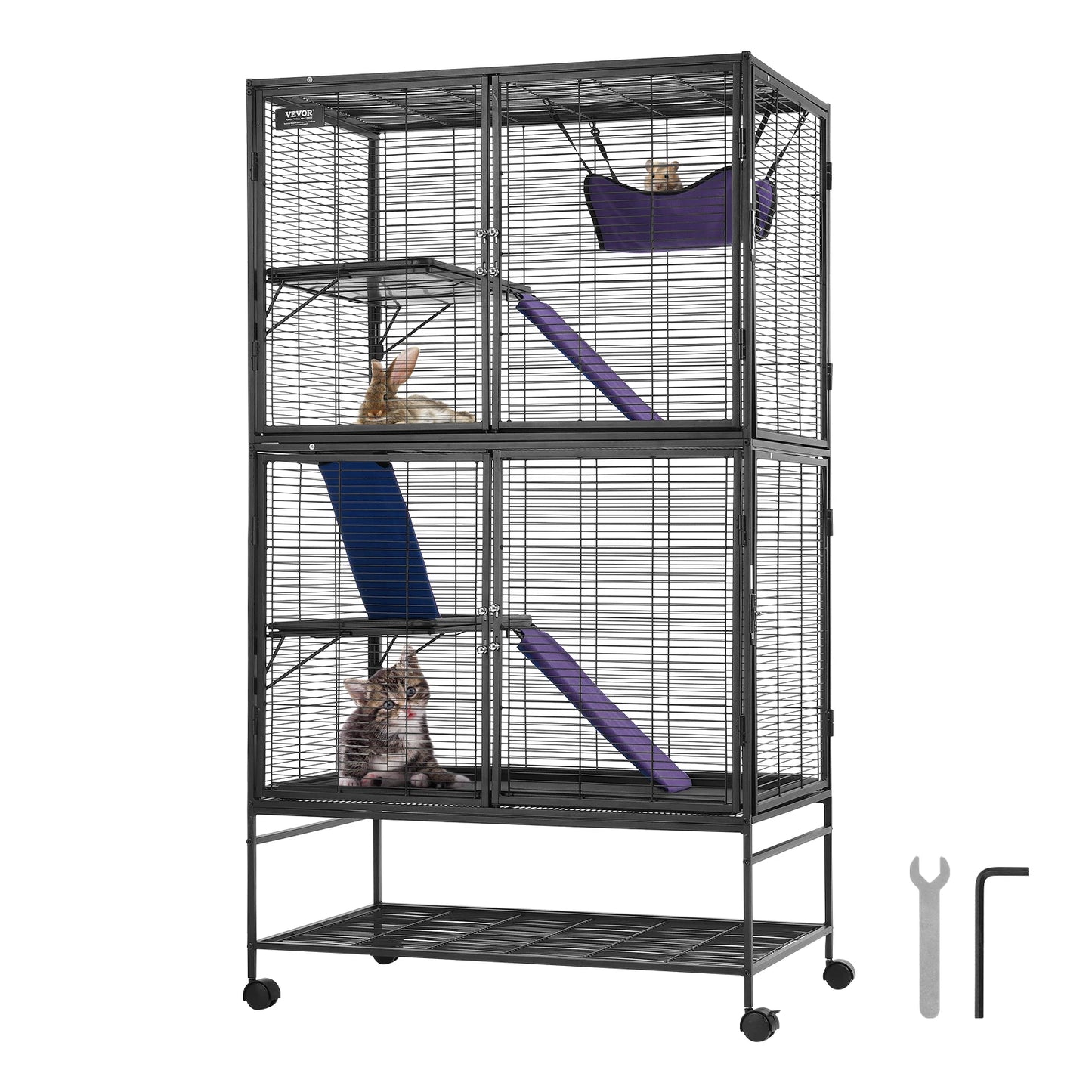 64.6" 4-Tier Small Animal Cage