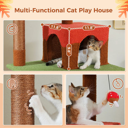 Multi-Level Cat Tree with Scratching Posts