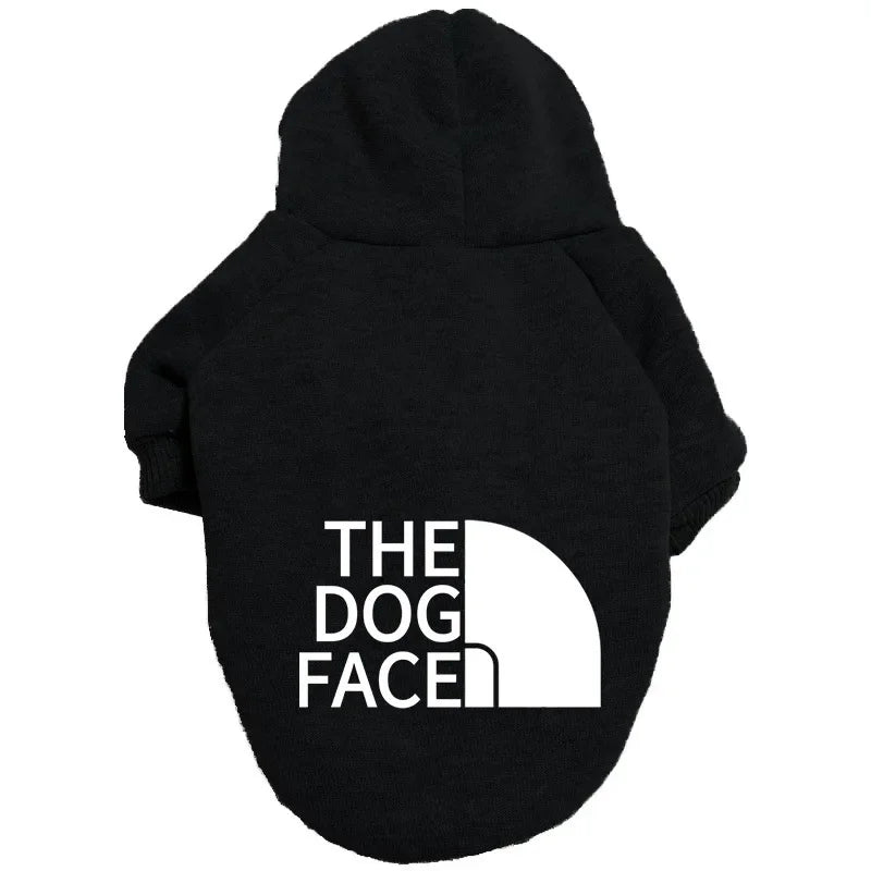 Pet Hoodie "The Dog Face" Text Pattern