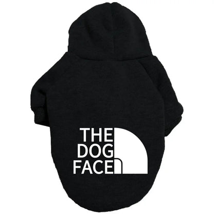 Pet Hoodie "The Dog Face" Text Pattern