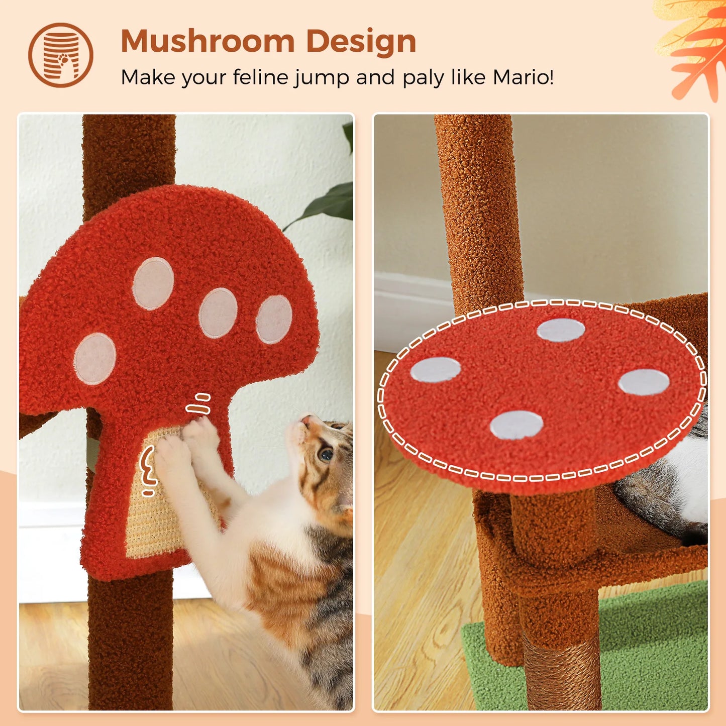 Multi-Level Cat Tree with Scratching Posts