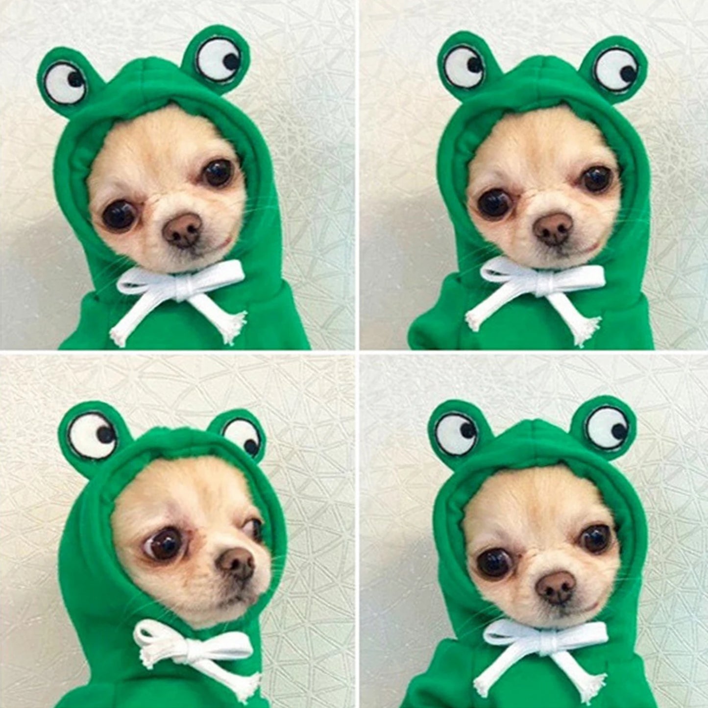 New Dog Hoodie Clothes Frog Shape Warm Fleece