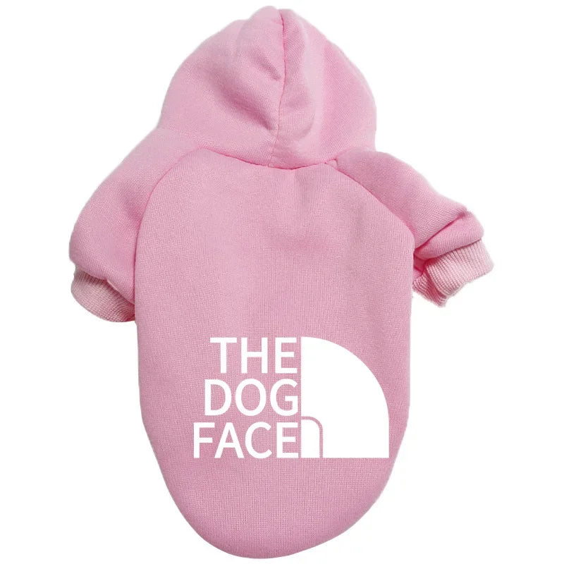 Pet Hoodie "The Dog Face" Text Pattern
