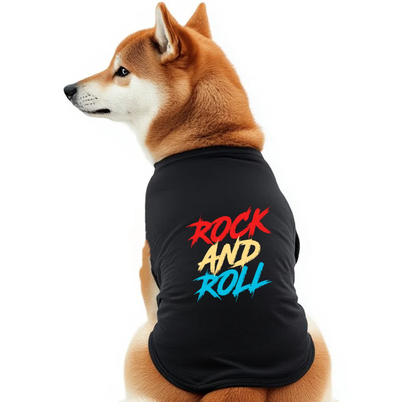 1pc “ROCK AND ROLL” Printed Pet Shirt